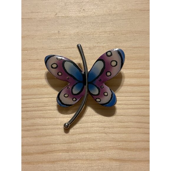 Colorful Butterfly Enamel Brooch Pin - Picture 1 of 4